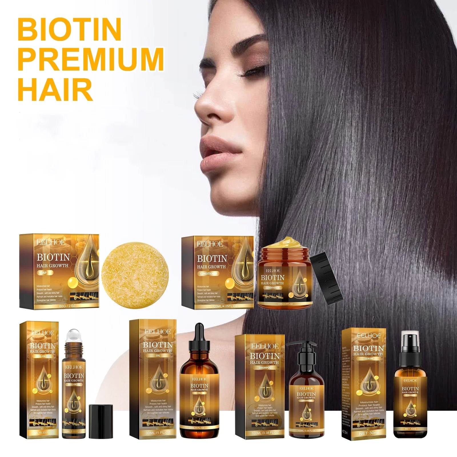 Biotin Hair Growth Products Fast Growing Oil Conditioner Frizz Damaged Repair Hair Thinning Soap Nourish Root Dense Hair Shampoo Oasis Select
