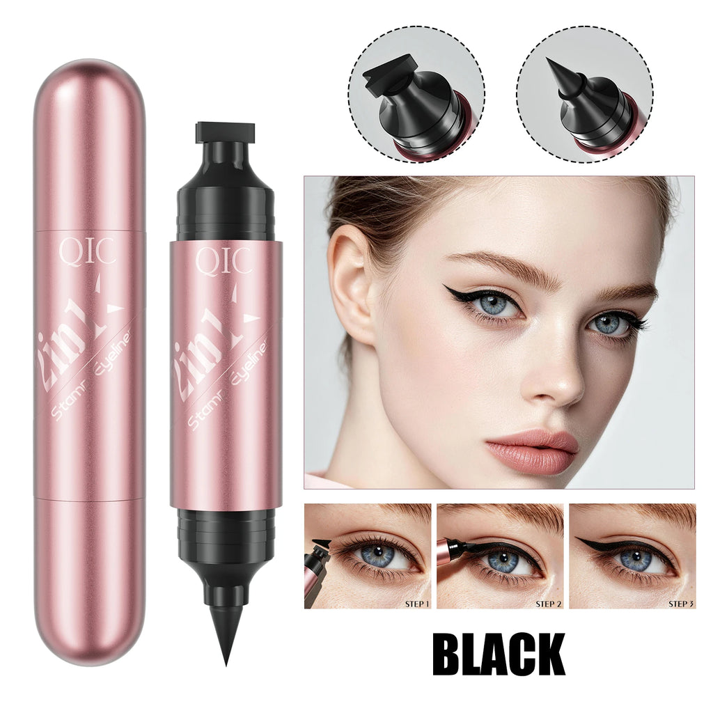 QIC 2-in-1 Stamp & Liquid Eyeliner – Waterproof, Quick Dry