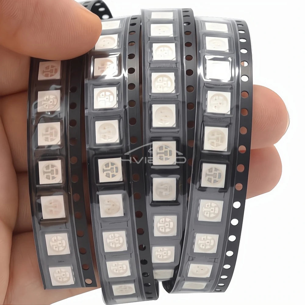 100Pcs 5050 SMD LED Chips – RGB, White & Multi-Color DIY LEDs