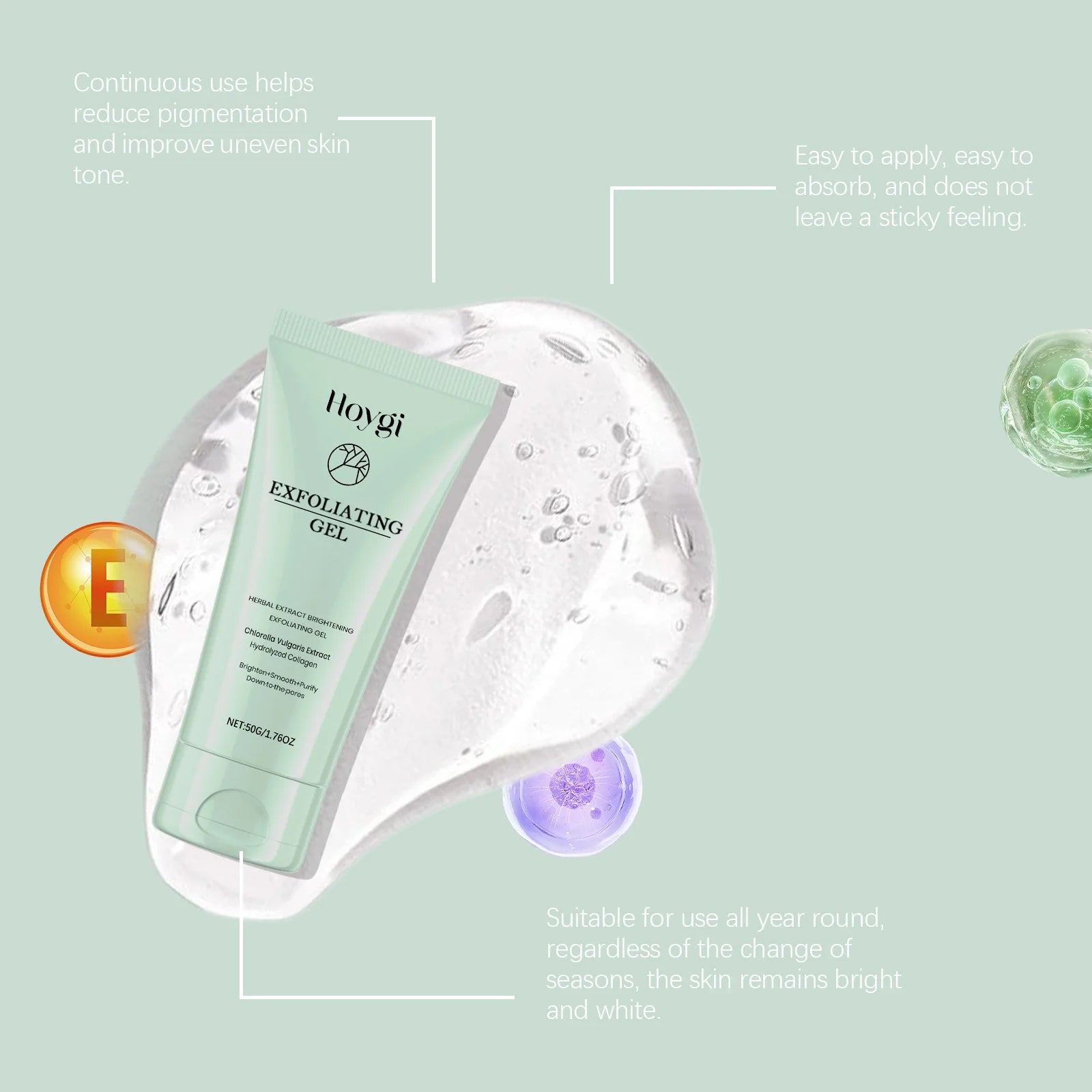 Hoygi 50g Exfoliating Facial Scrub – Pores, Acne & Moisture