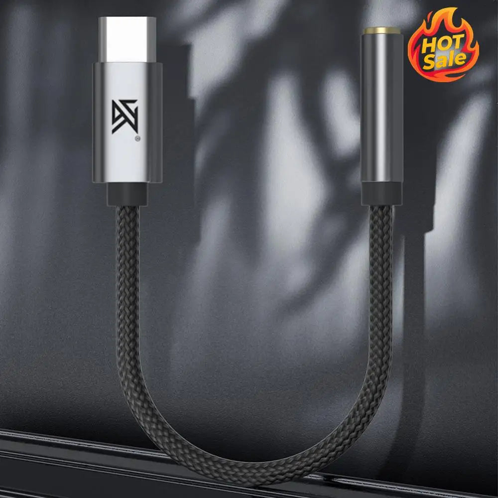 Type-C To 3.5mm Audio Adapter 32bit/384kHz USB C To Aux Female Cable DAC + IC Amplifier Dual Chip Audio Dongle Cable Cord Oasis Select