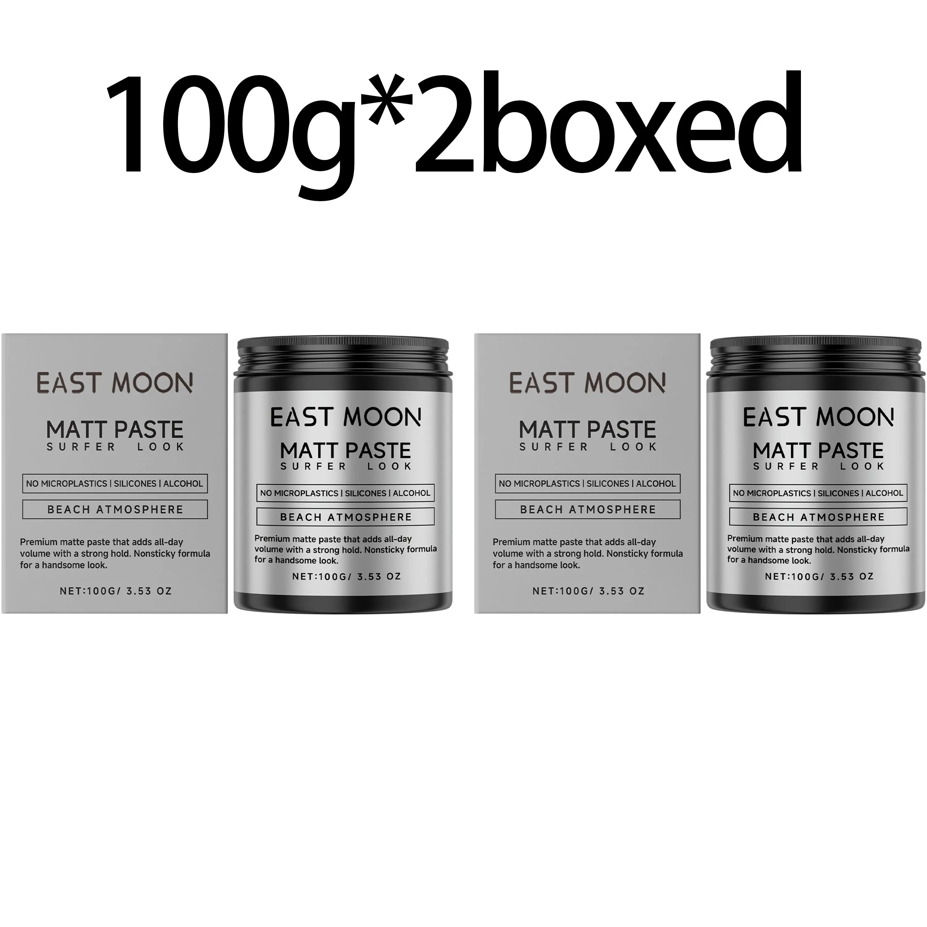 East Moon Matte Hair Styling Cream – Anti-Frizz Volume Paste Matte Hair Styling Cream Oasis Select 100g X 2boxed
