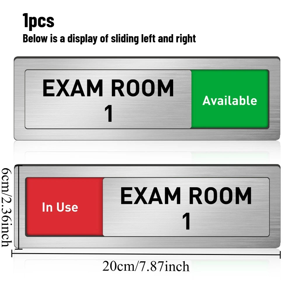 Office Room Sliding Status Sign Multi-function Adjustable Indicator Creative Decor Door Sticker for Meeting Room Decoration Oasis Select ZTP115 20x6cm