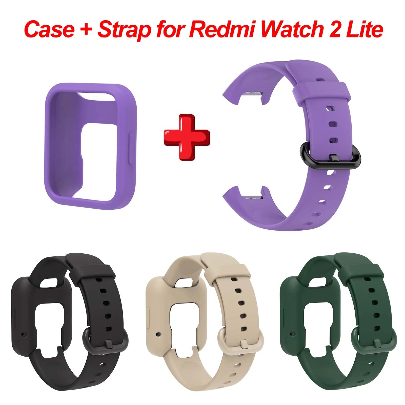 Silicone WatchBand Strap For Redmi Watch 2 Lite SmartWatch Band WristBand Redmi Watch 2 Protective Case Protector Cover Oasis Select