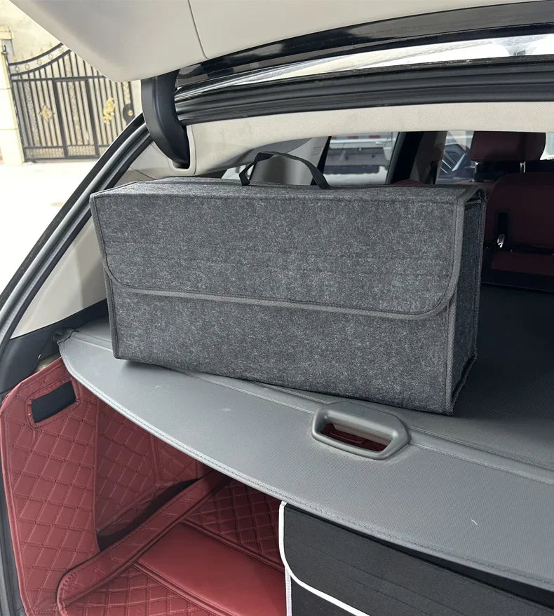 Large Anti Slip Compartment Boot Storage Organizer Tool Car Storage Bag Car Trunk Organizer Soft Felt Storage Box Accessories Oasis Select