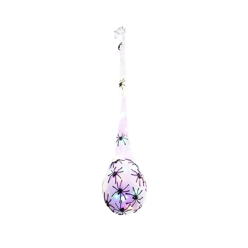 Halloween LED Glowing Spider Egg Bag Hanging Decoration Halloween Hanging Decor Oasis Select B