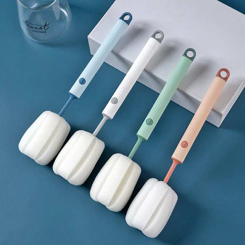 1pcs Sponge Cup Brush Detachable Cleaning Household Bottle Brush Long Handle Insulated Cup for Removing Tea Stains Oasis Select
