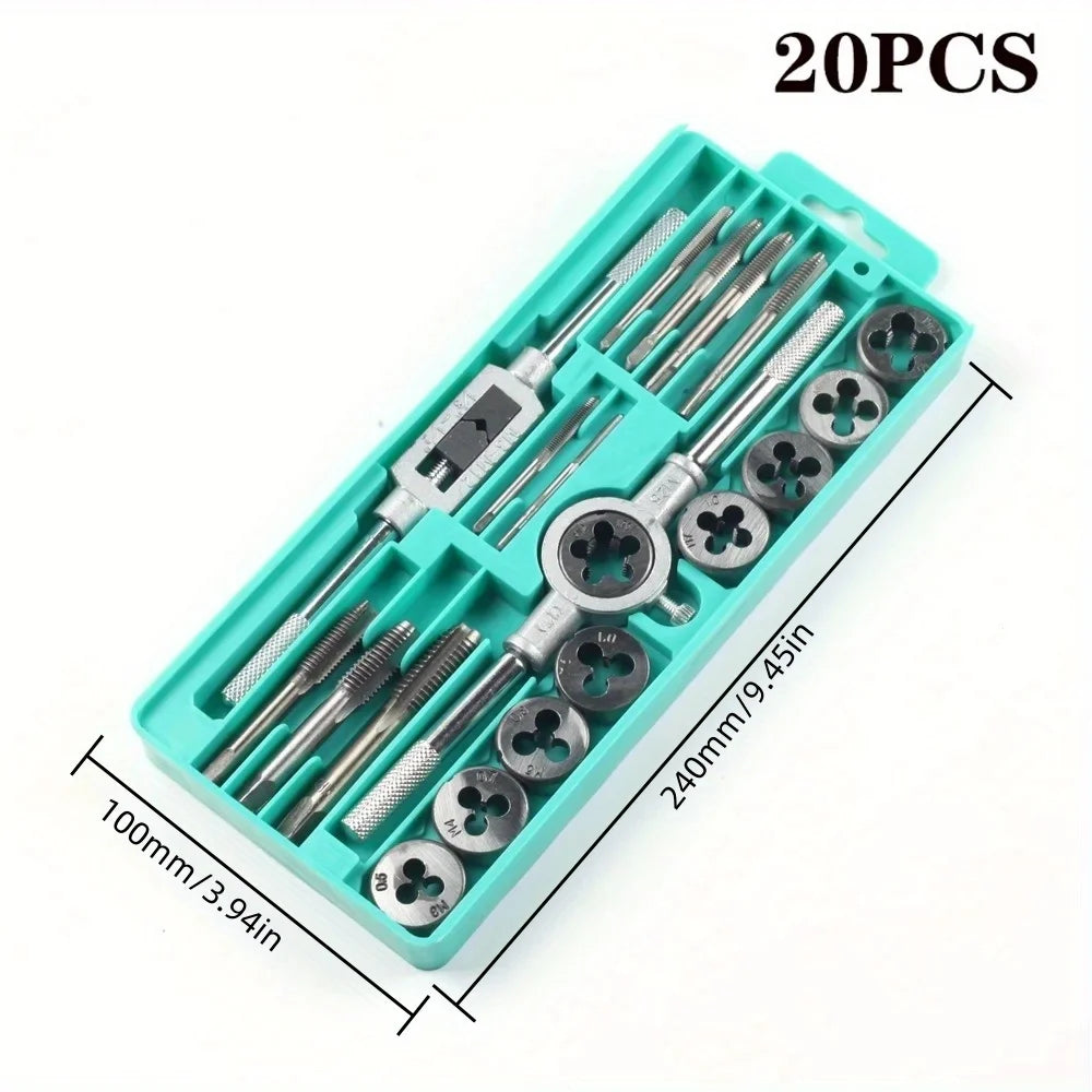 SLADE M3–M12 Tap & Die Set | 8/12/20 Pc Chrome-Vanadium Tap & Die Set Oasis Select