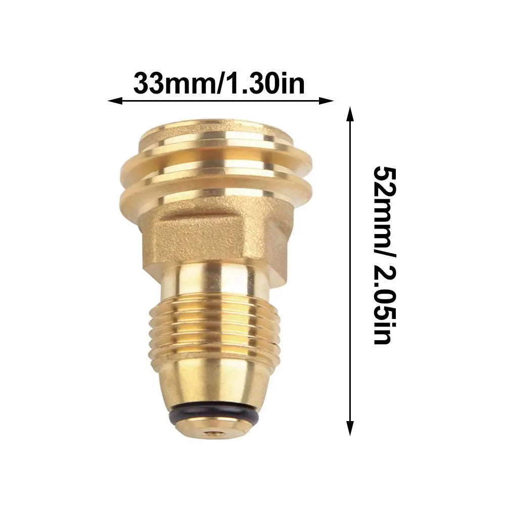 Propane LP TANK POL Service Valve To QCC Outlet Brass Adapter Part Camping Outdoor Propane Inflation Connector Gas Stove Adapter Oasis Select