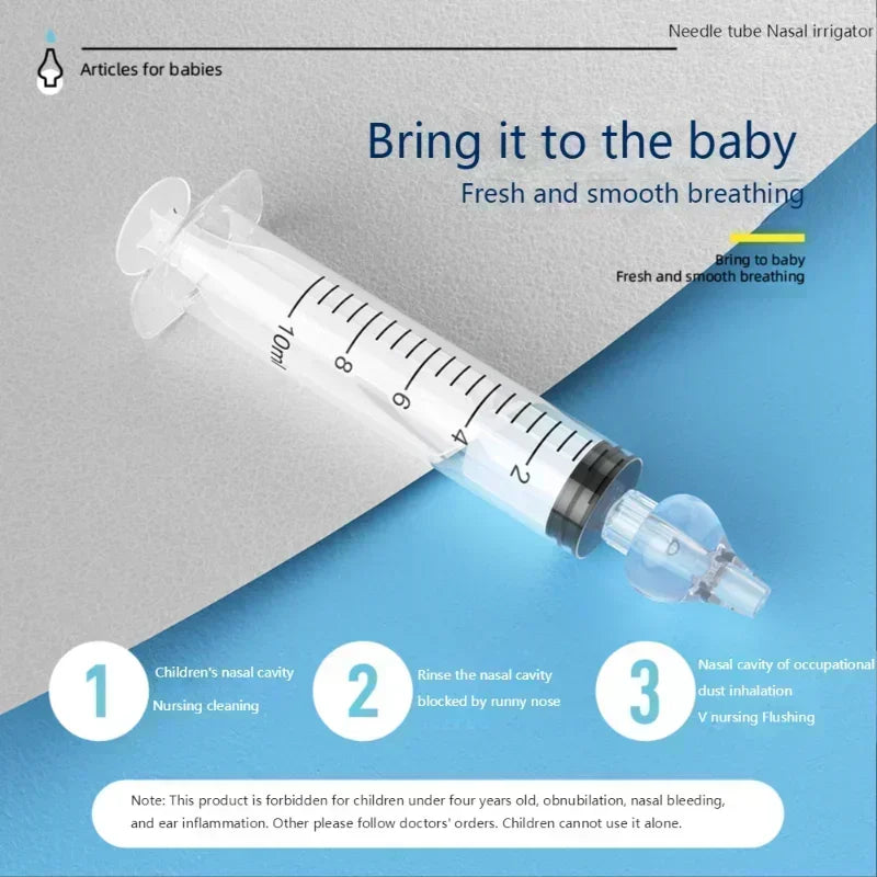 10ML Baby Nasal Aspirator Syringe Baby Nose Cleaner Rhinitis Nasal Washer Irrigator Baby Nose Washing for Children Oasis Select