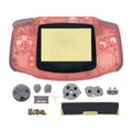 Full Housing Shell Replacement for Game Boy Advance GBA Clear Transparent Custom Case Cover Buttons Screws Full Set DIY Repair Oasis Select Clear Pink