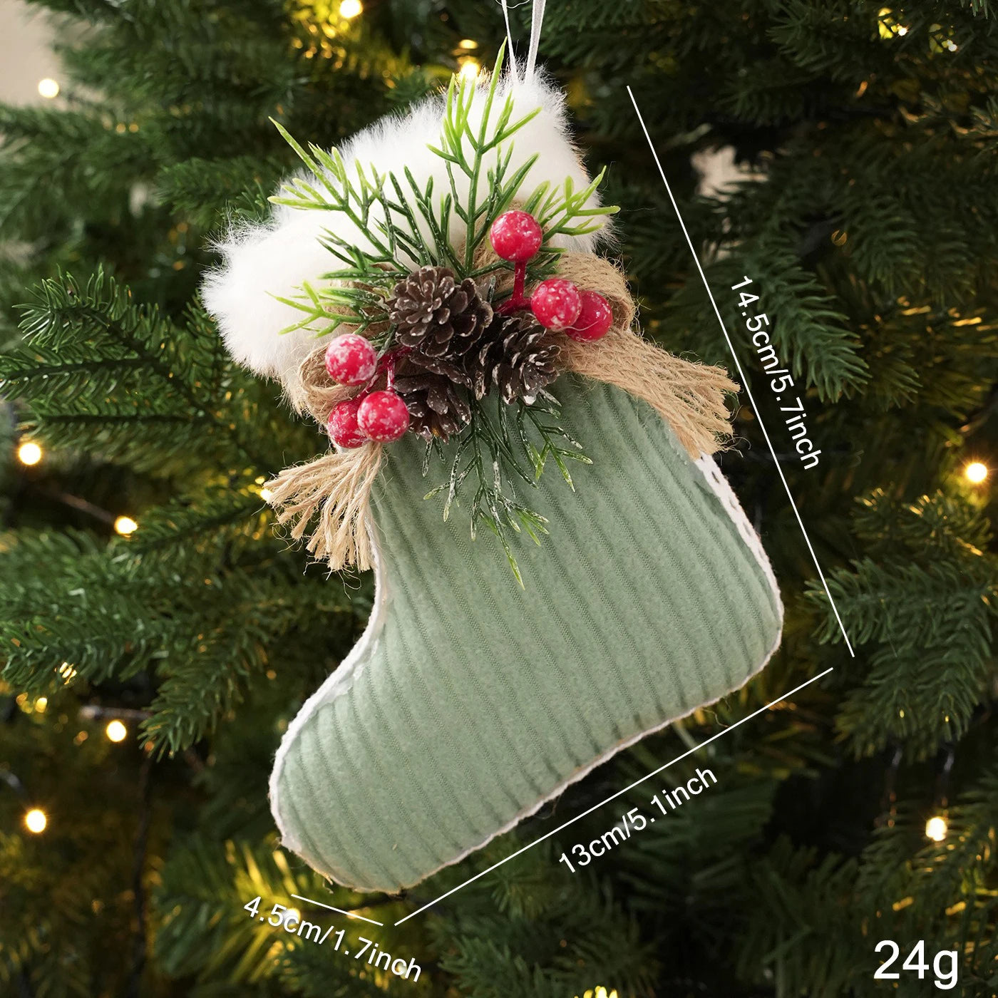 Christmas Tree Hanging Ornament Easy To Hang Christmas Socks Ornament Fabric Christmas Ball Classic For Fireplace Windows Oasis Select B