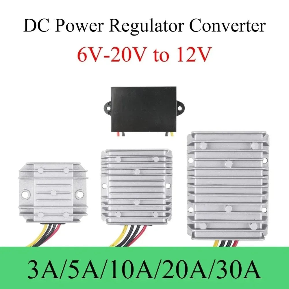 6V-20V to 12V 3A-30A DC Power Converter Boost Buck Regulator Automotive Voltage Stabilizer Supply Module For Car Oasis Select