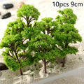 10Pcs 7cm Trees Model Garden Wargame Train Railroad Micro Landscape Park Scenery Scale Tree Oasis Select 9cm