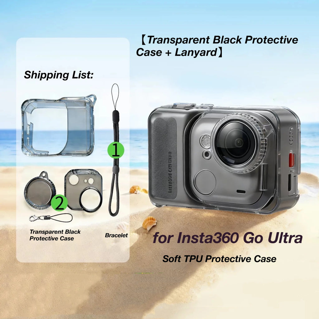 Insta360 Go Ultra TPU Case + Lens Cap & Anti-Lost Rope