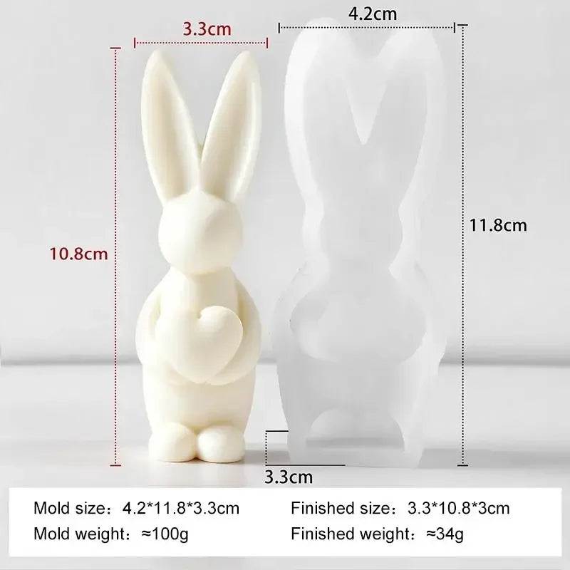 DIY Easter Bunny Egg Silicone Candle Mold for Handmade Aroma Gypsum Epoxy Resin Soap & Candle Making Supplies Oasis Select B