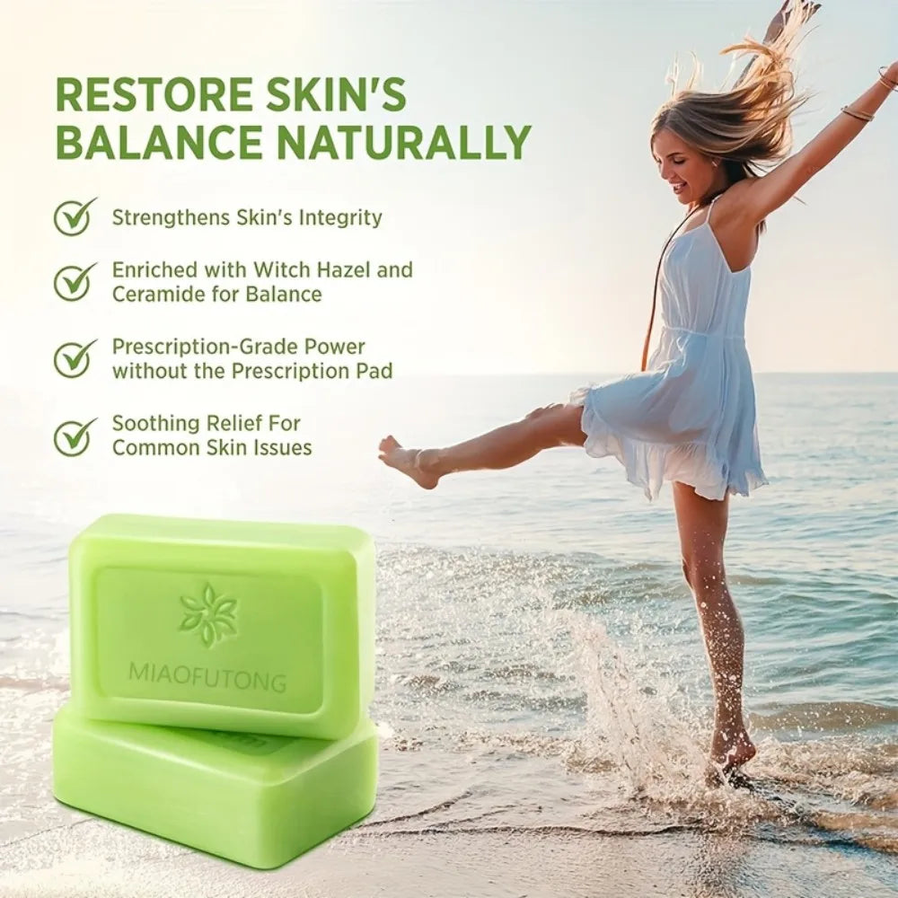 MIAOFUTONG Gentle for Sensitive Skin TEA TREE OILANTIFUNGAL SOAP Plant-Based Care Moisturizing FormulaG lmproving acne Oasis Select