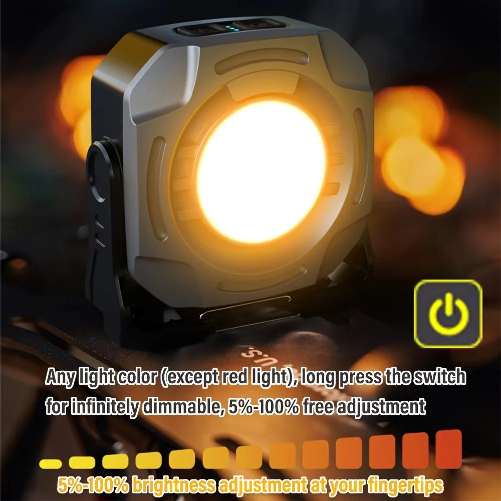 Mini Keychain COB Work Light 6 Modes USB Rechargeable Flashlight Portable Emergency Torch Camping Lights with Magnet Oasis Select