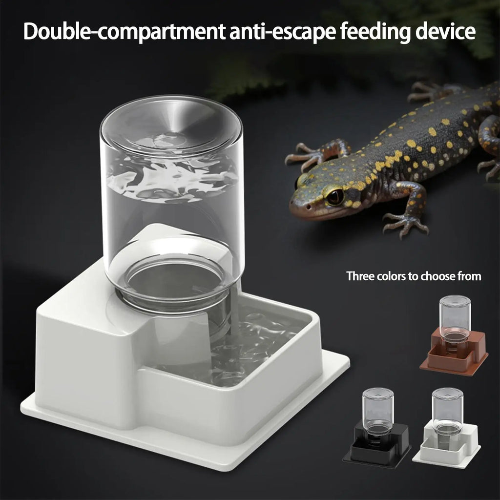Automatic Reptile Feeder Automatic Detachable Reptile Bowl Tortoise Water Dish Gecko Drink Dispenser for Lizard Chameleon Snake Oasis Select
