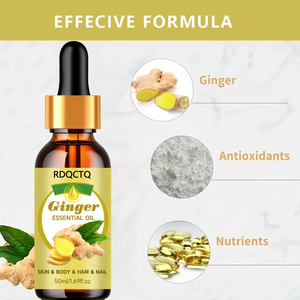 RDQCTQ Ginger Essential Oil – Skin, Hair, Body & Nail Care Essential Oil Oasis Select