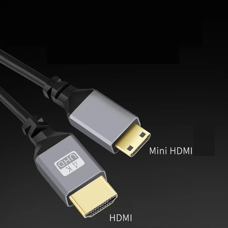 4K mini HDMI Cable 4K60HZ 0.5-2.4M mini HDMI-Compatible TO HDMI Coiled Extension Flexible Spiral Cable 4k MinihHDMI Cable Oasis Select