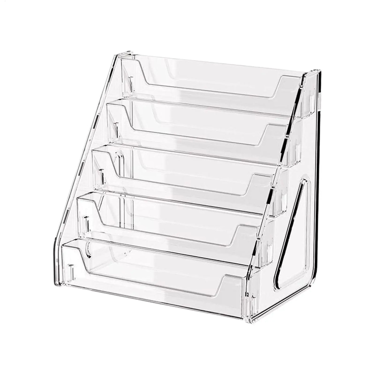 Brochure Stand 5-Tier Desktop Catalog Display Rack Sticker Catalog Display Stand for Office School Hotel Restaurant Dining Room Oasis Select