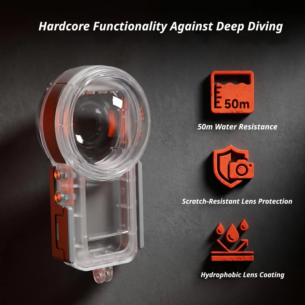 Seafrogs 50m Waterproof Dive Case for Insta360 X5 | Housing