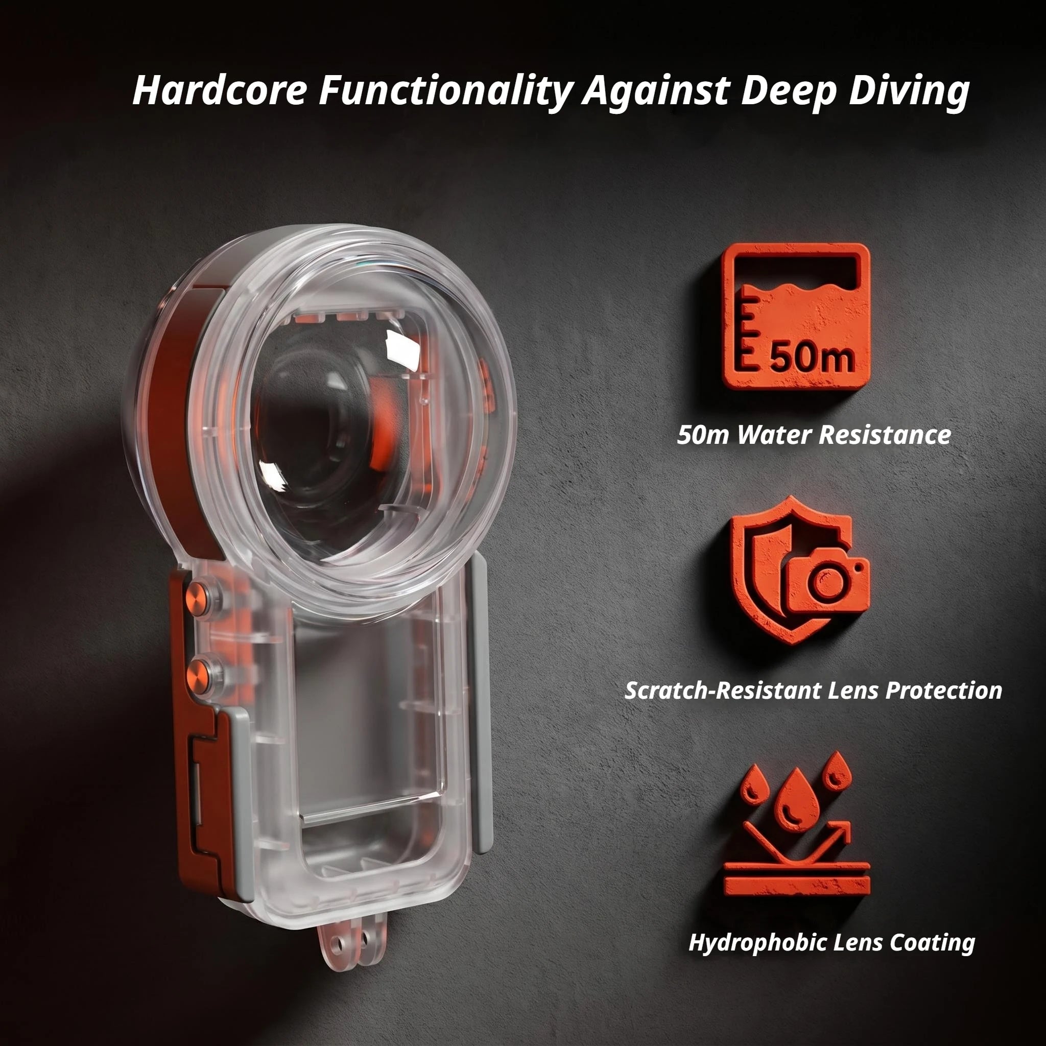 Seafrogs 50m Waterproof Dive Case for Insta360 X5 | Housing