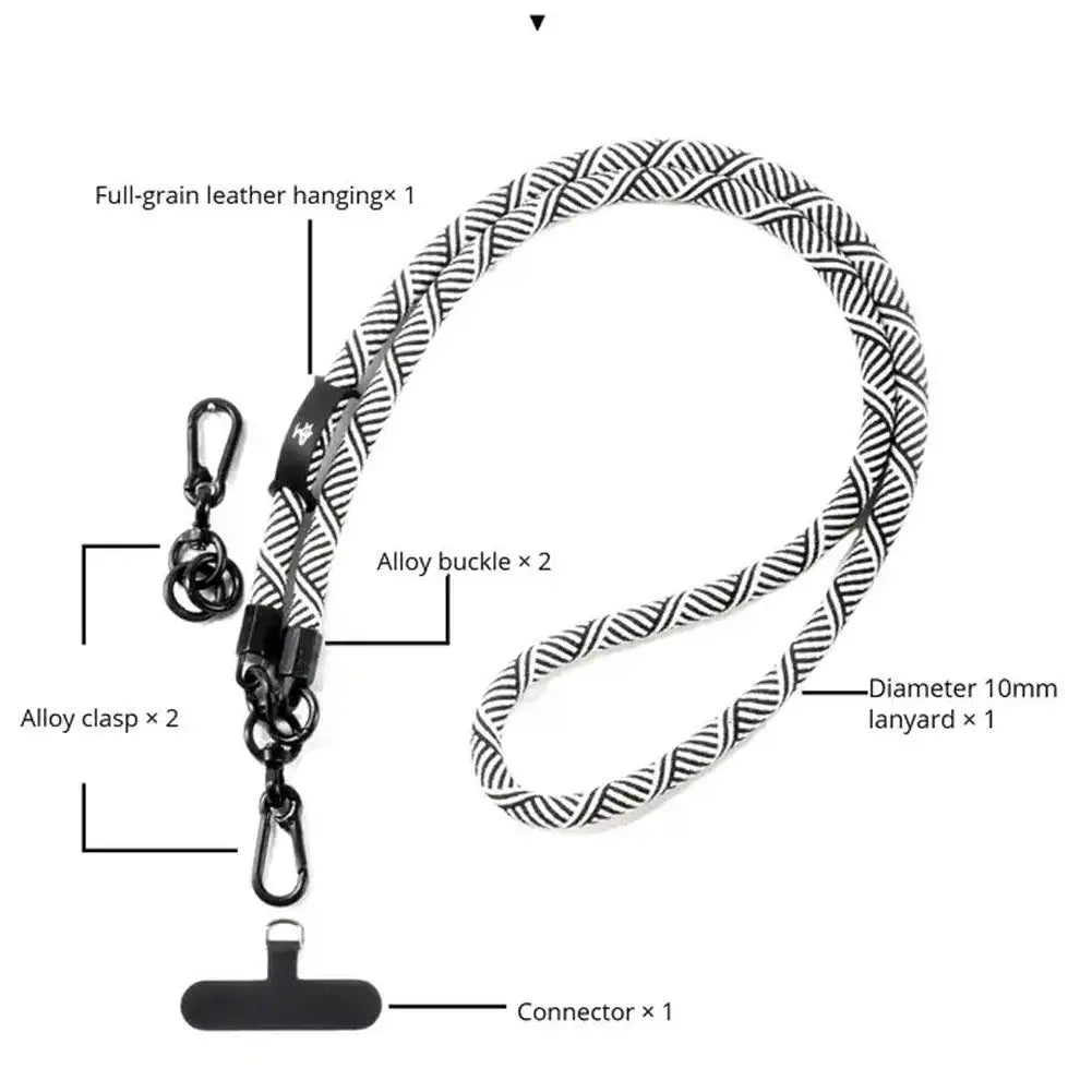 10mm Adjustable Phone Lanyard | Crossbody Shoulder Strap
