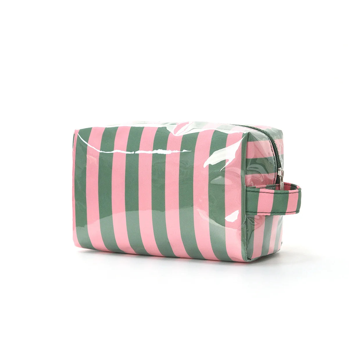 1PC Striped Wash Bag, Women's Makeup Bag Storage and Organizing Bag, Business Travel Storage Bag, Outdoor Swimming Bag Oasis Select Green color