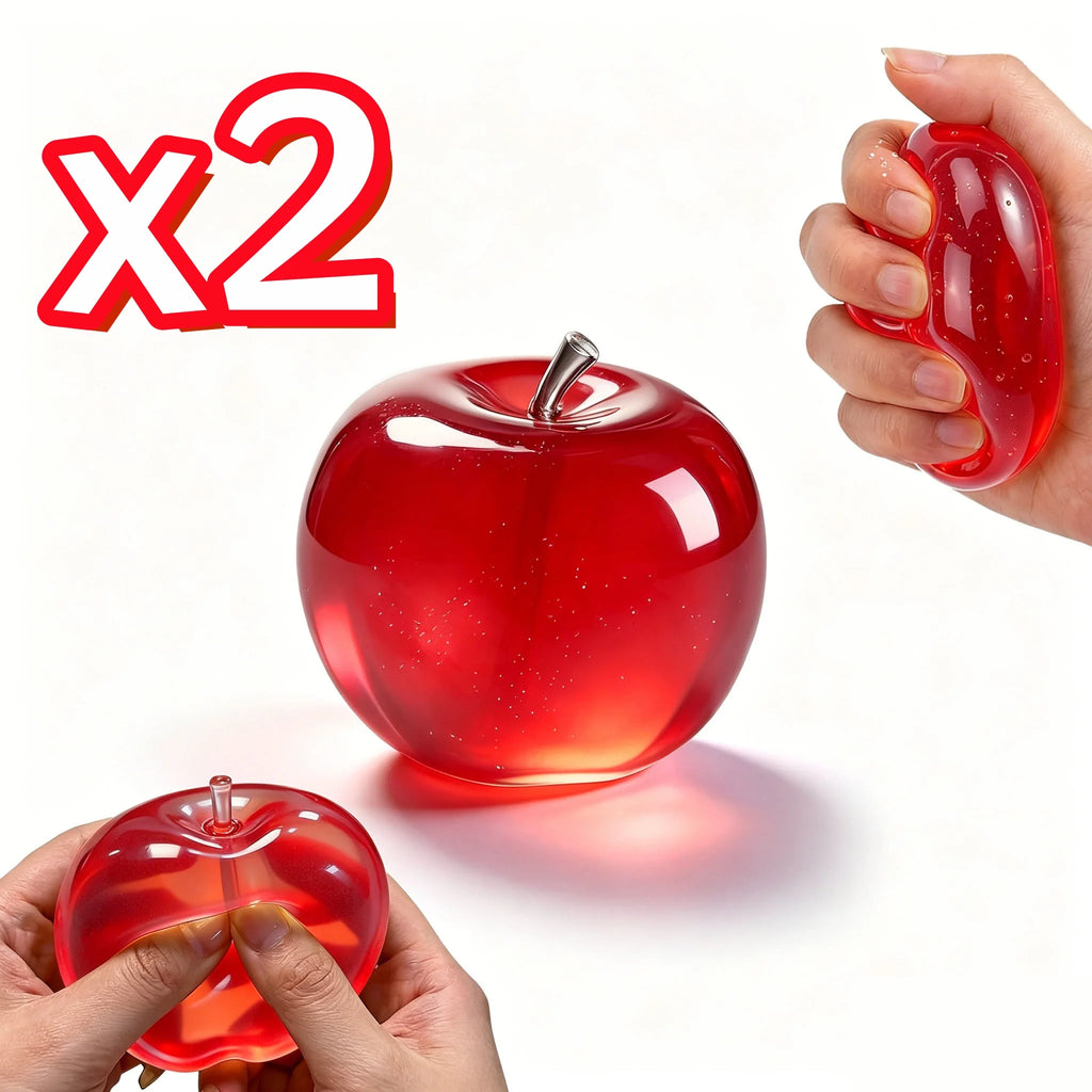 Squishy Pink Apple Stress Ball Soft Fidget Sensory Toy Suitable Autism Relief Simulated Slow Rebound Squeeze Toy Adult Kids Gift Oasis Select Red Apple x 2 pcs