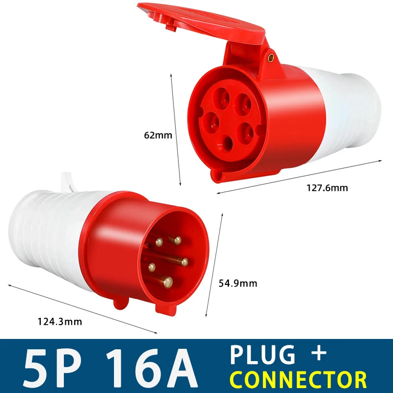 For Caravan Motorhome 240V 16A Hook Up Adapter 3 4 5PIN Car Connection Plug Mains Site Socket Power Supply Car Accessory Oasis Select 5P plug connector