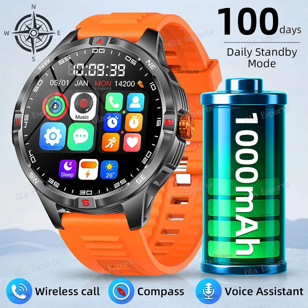 Ola Esporte Smart Watch 2025 – GPS, Compass & 100+ Sports