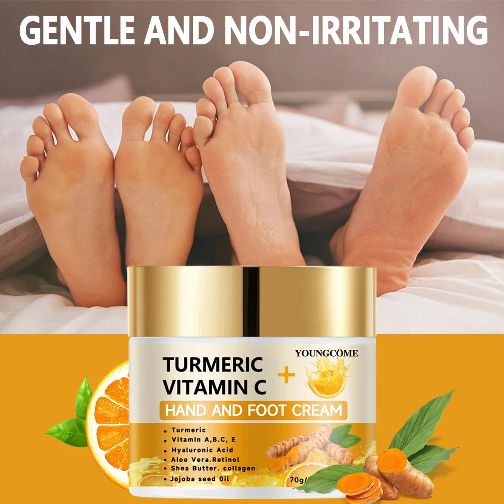 Turmeric Hand & Foot Cream – Retinol, Hyaluronic Acid | YOUNGCOME Hand & Foot Cream Oasis Select