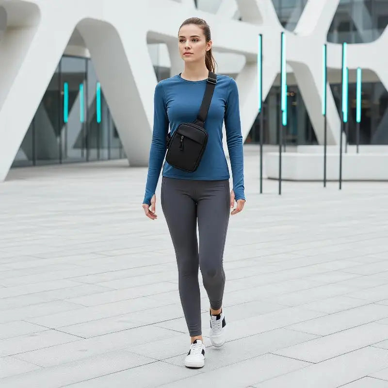 Lightweight Nylon Crossbody Bag with Phone Pouch | Unisex