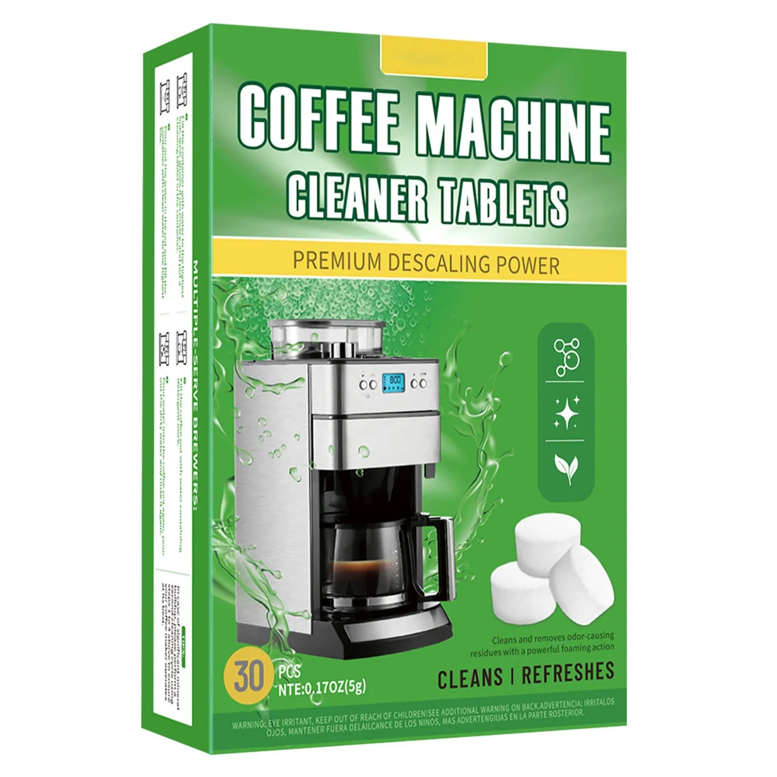 30-Pack Coffee Machine Descaling & Cleaning Tablets Coffee Machine Cleaner Oasis Select A