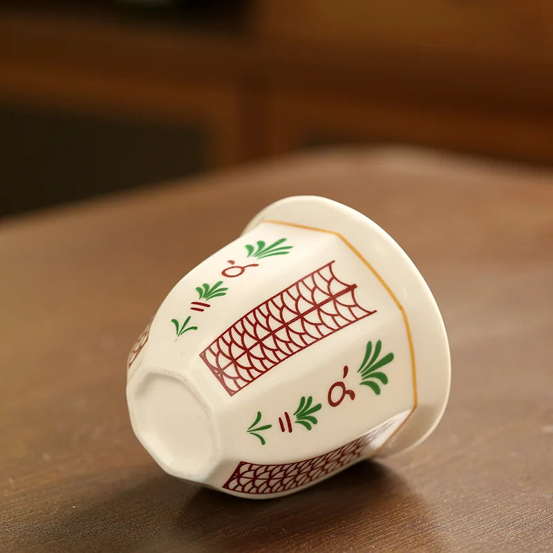 180ml/250ml Coffee Cup Hand Held Espresso Cup Vintage Middle Eastern Ceramics Candle Porcelain for Household New Pottery Tea Cup Oasis Select