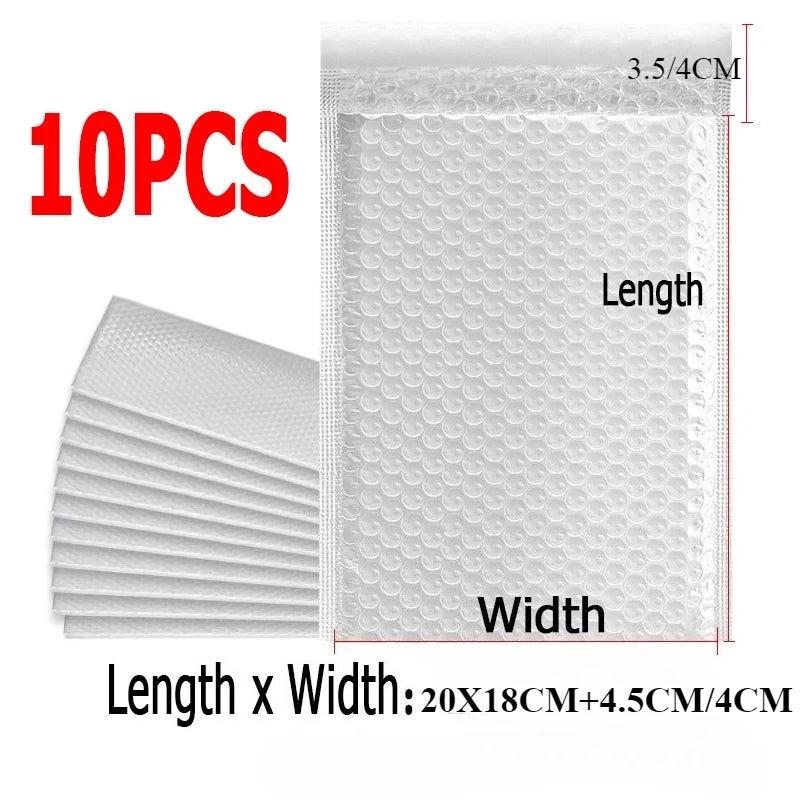 50/10Pcs Plastic Bubble Envelopes Bag Waterproof Foam Adhesive Self Seal Packing Bag Mailers Shipping Envelope Storage Organizer Oasis Select 10PCS-20-20