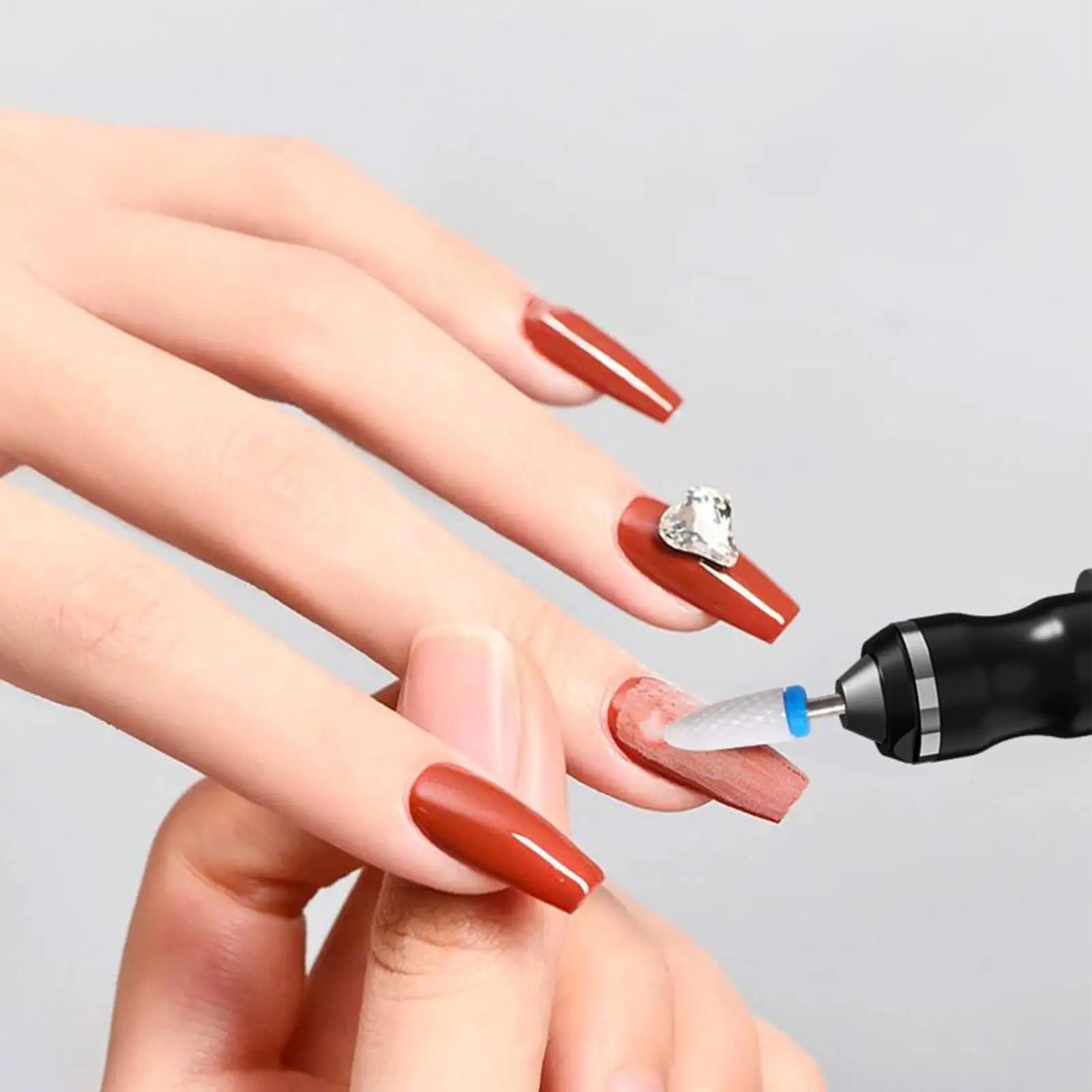 Nail Drill 3 Speeds Fingernail Polishing File Portable Rechargeable Foot Callus Remover for Women Girls Men Toenail Thick Nails Oasis Select CN Beige