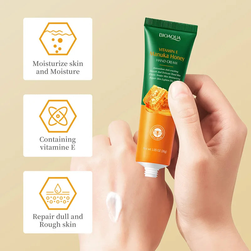 Honey and Vitamin E Hand Cream Moisturizing Lotion, enriched with glycerin, deeply hydrates and repairs dry, cracked hands Oasis Select