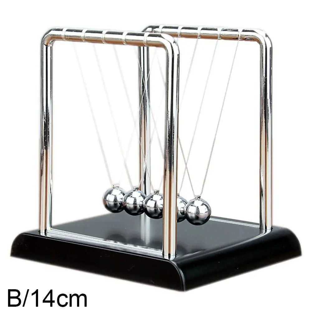 Newton's Cradle Steel Pendulum Desk Toy – Physics & Stress Relief Pendulum Desk Toy Oasis Select 14cm