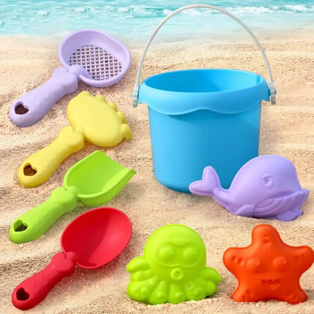 Kids Beach Toy Set Baby Sand & Water Play Kit with Bucket Shovel Rake Watering Can Summer Outdoor Sandbox Tools for Toddlers Oasis Select