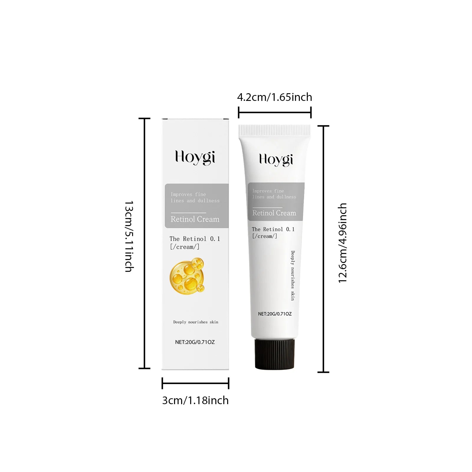 Hoygi Retinol Firming Cream – Anti-Aging Moisturizer, Vit E & B5 Anti-Aging Face Cream Oasis Select 20g Boxed