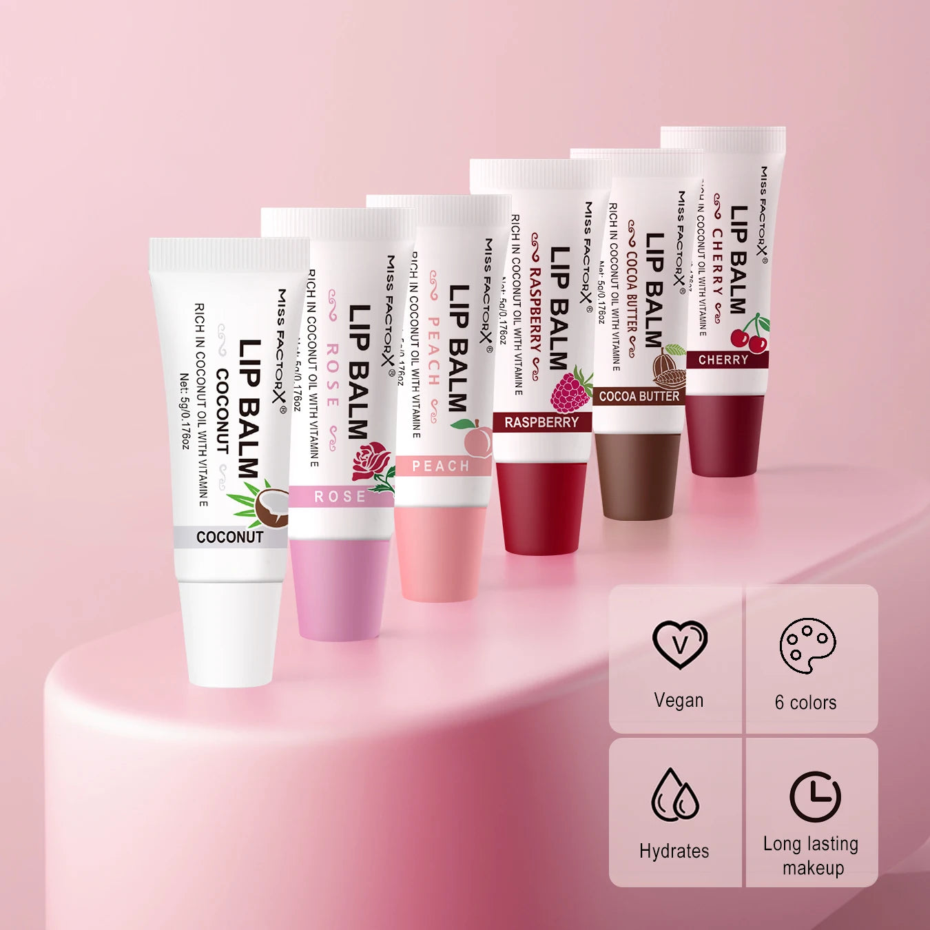 30-piece MISS FACTORX Hyaluronic Acid and Collagen Infused Lipstick - Deep Moisturizing, Long-lasting Lip Color, the perfect gif Oasis Select
