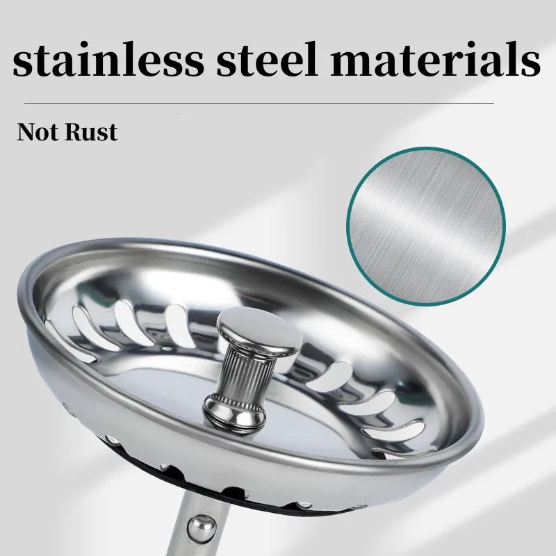 1 PCS Waste Plug Premium Kitchen Sink Strainer Replacement Basin Drain Filter Stainless Steel 80mm Sizes Fixing Pin Oasis Select