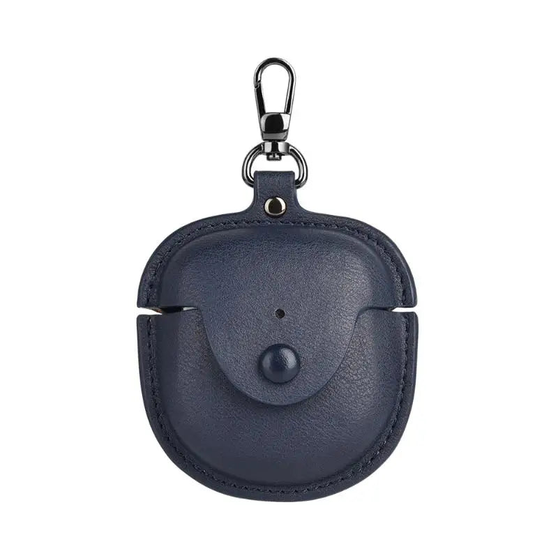 Leather Case for Bose QuietComfort Earbuds 2 + Carabiner Earbud Protective Case Oasis Select Blue
