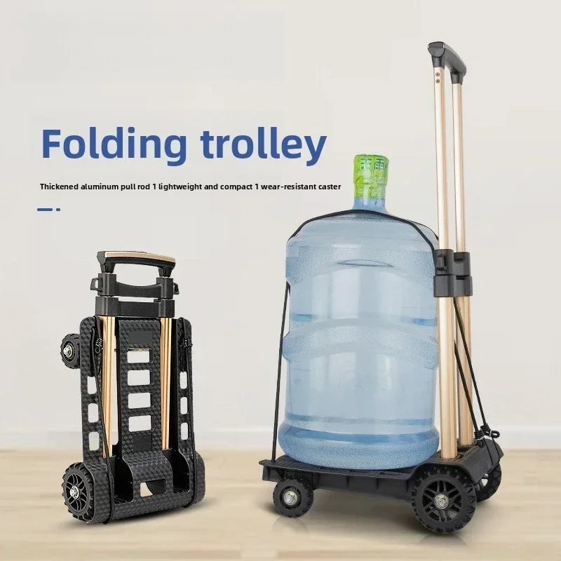 Multi-functional Silent wheel folding small pull cart luggage cart shopping moving shopping cart Oasis Select