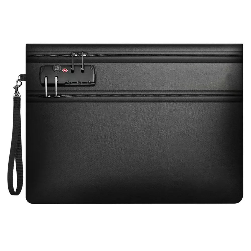 Lockable Fireproof Document Bag Waterproof Heat-resistant Safety File Folder Dustproof Large Capacity Important File Storage Bag Oasis Select no Reflective Strip