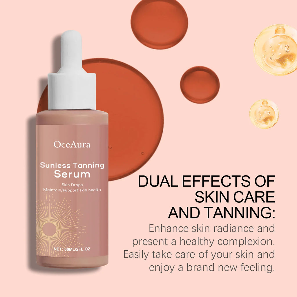 Herbal Sunless Tanning Essence Lasting Absorb Sunlight Natural Skin Sexy Protect Solarium Body Face Bronze Self Tanning Serums Oasis Select