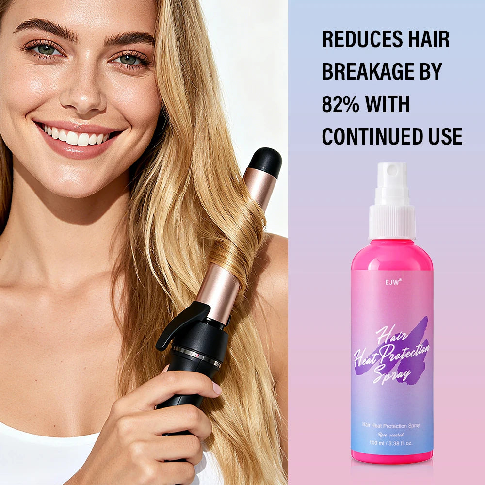 EJW Heat Protection Spray – Frizz Control, Protects to 250°F Heat Protectant Spray Oasis Select